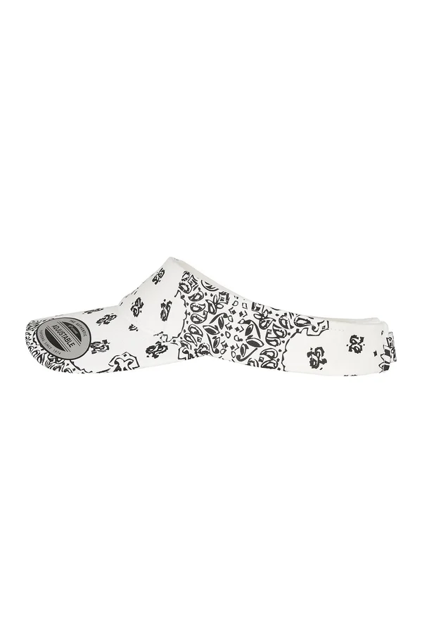 Bandana Print Visor White / Black