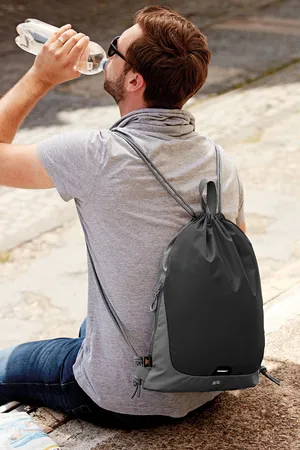 Drawstring Bag Step Black