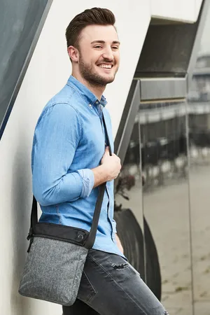 Crossbag Elegance Black / Grey-Sprinkle