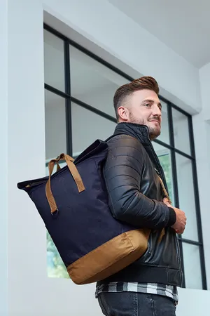 Notebook Backpack Life navy/brown