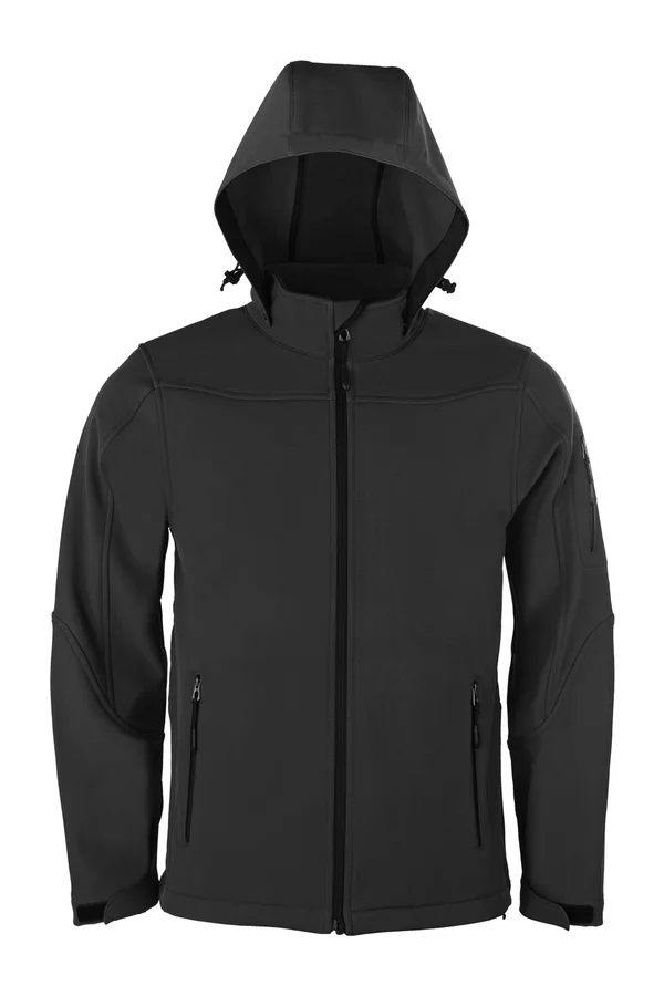 Men´s Hooded Soft-Shell Jacket Dark Grey
