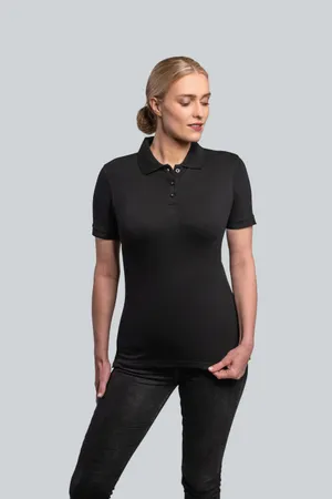 Women´s Heavy Stretch Polo Black