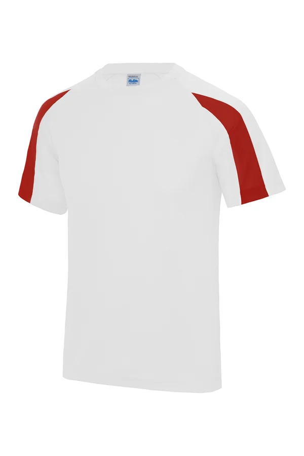 Kids´ Contrast Cool T Arctic White / Fire Red
