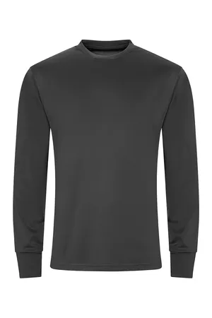 Long Sleeve Active T Charcoal (Solid)