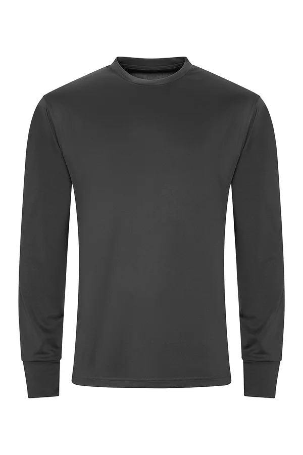 Long Sleeve Active T Charcoal (Solid)