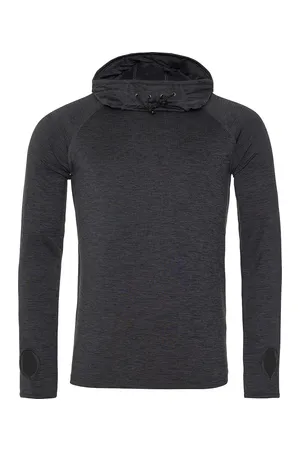 Men´s Cool Cowl Neck Top Black Slate Melange