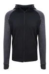 Men´s Cool Contrast Zoodie Black / Black Slate Melange