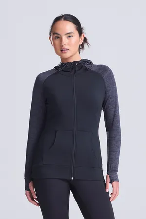 Women´s Cool Contrast Zoodie Black / Black Slate Melange