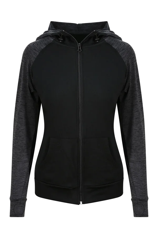 Women´s Cool Contrast Zoodie Black / Black Slate Melange