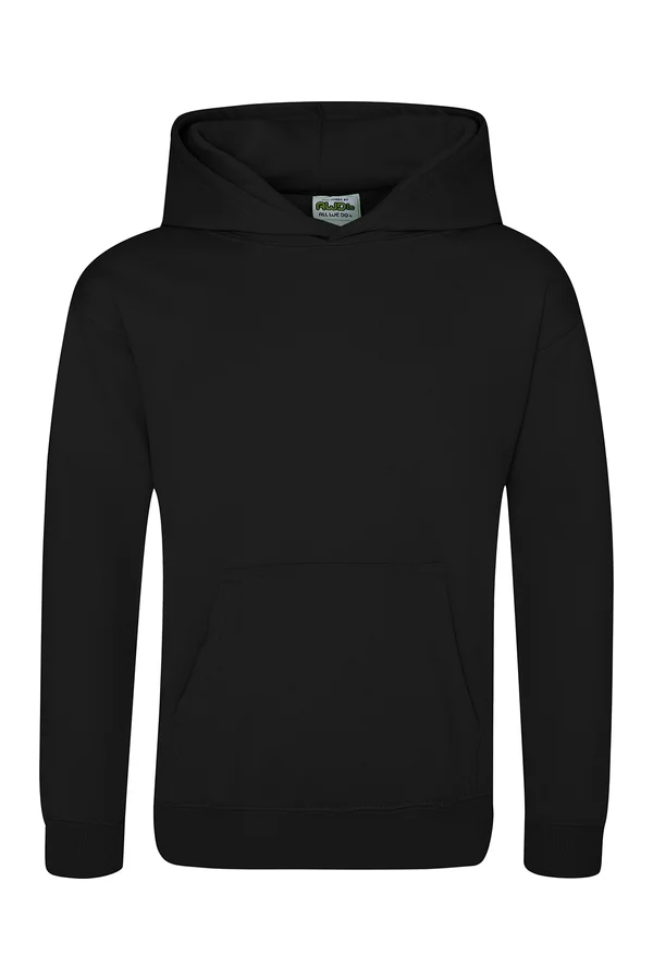 Kids´ Sports Polyester Hoodie Jet Black