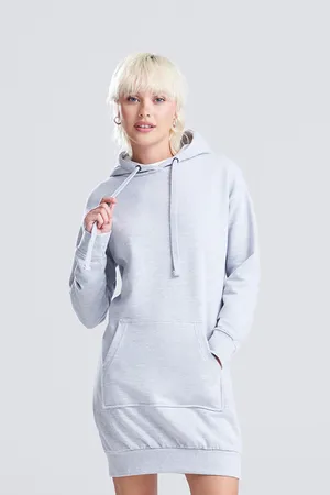 Hoodie Dress Heather Grey