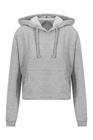 Women´s Cropped Hoodie Heather Grey
