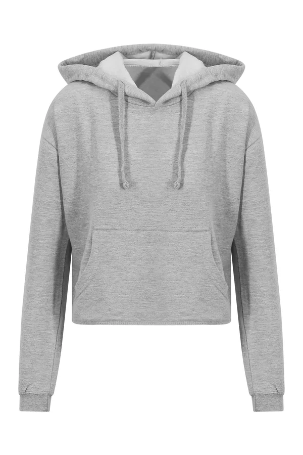 Women´s Cropped Hoodie Heather Grey