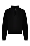 Women´s Cropped 1/4 Zip Sweat deep black