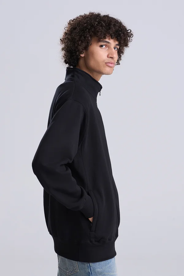 Campus Full Zip Sweat deep black