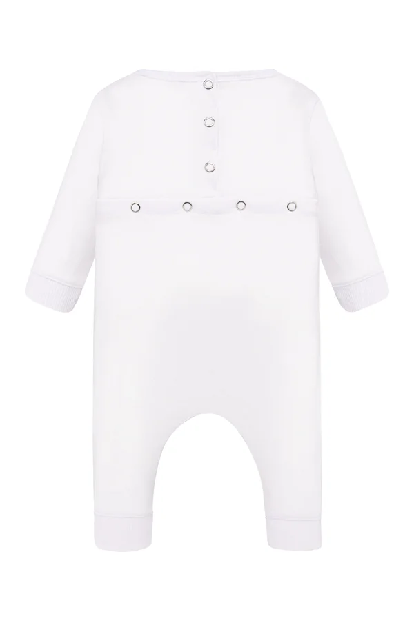 Baby Playsuit Long Sleeve White