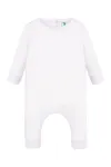 Baby Playsuit Long Sleeve White