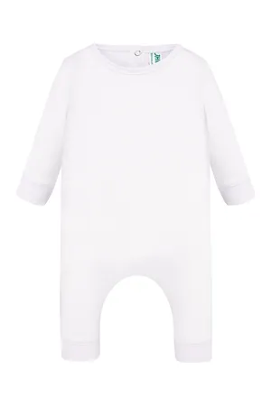 Baby Playsuit Long Sleeve White