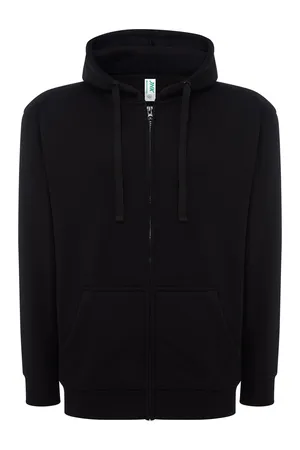 Zipped Hooded Sweater Black