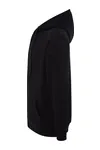 Zipped Hooded Sweater Black