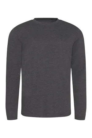 Long Sleeve Tri-Blend T Heather Charcoal
