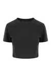 Women´s Tri-Blend Cropped T Heather Black