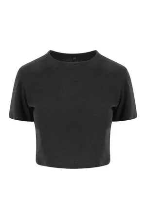 Women´s Tri-Blend Cropped T Heather Black