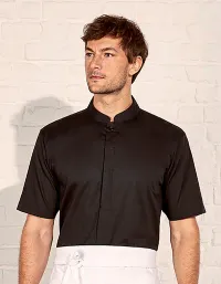 Men´s Tailored Fit Mandarin Collar Shirt Short Sleeve