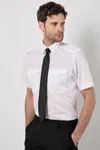 Men´s Tailored Fit Pilot Shirt Short Sleeve White