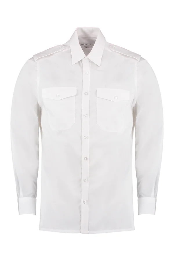 Men´s Tailored Fit Pilot Shirt Long Sleeve White