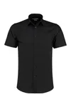 Men´s Tailored Fit Poplin Shirt Short Sleeve Black