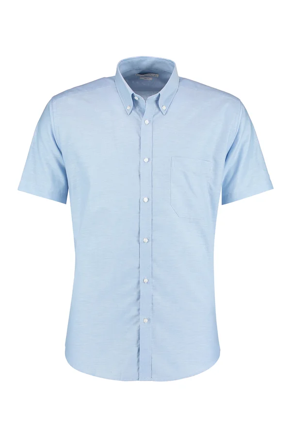 Men´s Slim Fit Workwear Oxford Shirt Short Sleeve Light Blue
