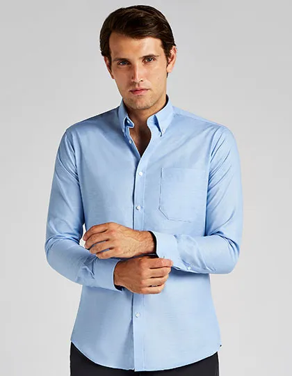 Men`s Slim Fit Workwear Oxford Shirt Long Sleeve