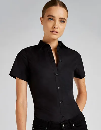 Women´s Tailored Fit Poplin Shirt Short Sleeve