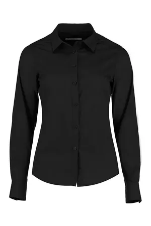 Women´s Tailored Fit Poplin Shirt Long Sleeve Black