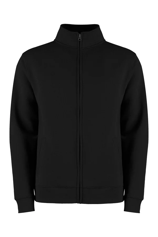Regular Fit Zipped Sweatshirt Black
