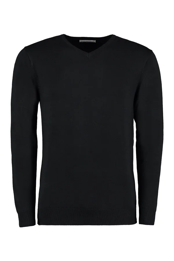 Regular Fit Arundel V-Neck Sweater Black