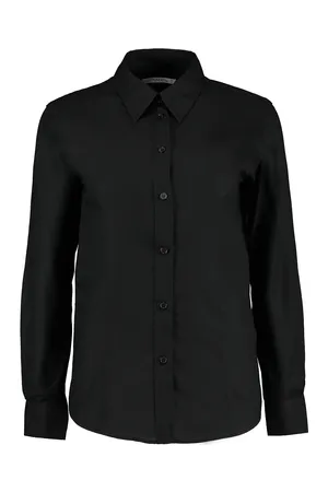 Women´s Tailored Fit Workwear Oxford Shirt Long Sleeve Black