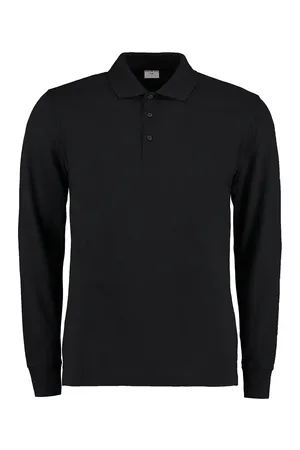 Men´s Classic Fit Long Sleeve Polo Shirt Black