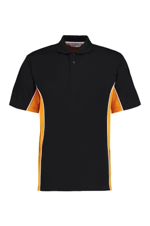 Classic Fit Track Polo Black / Gold / White