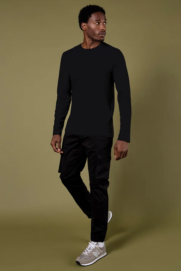 Fashion Fit Long Sleeve Superwash® 60° Tee Black