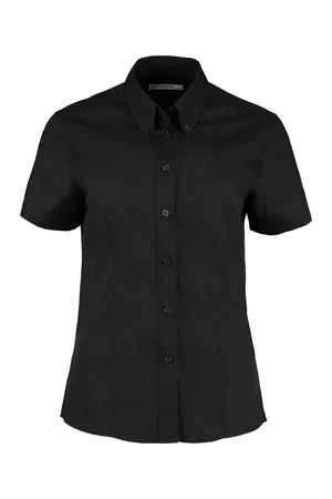 Women´s Tailored Fit Corporate Oxford Shirt Short Sleeve Black