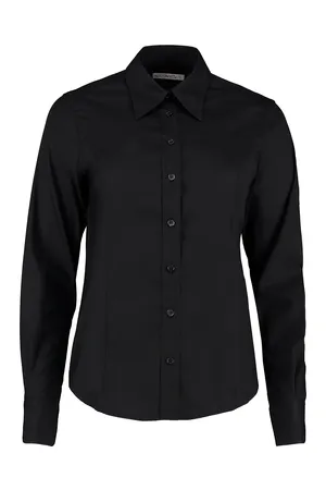 Women´s Tailored Fit Corporate Oxford Shirt Long Sleeve Black