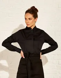 Women´s Tailored Fit Shirt Mandarin Collar Long Sleeve