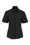 Women´s Tailored Fit Business Shirt Short Sleeve Black