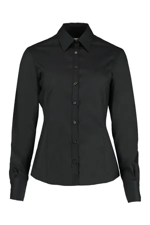 Women´s Tailored Fit Business Shirt Long Sleeve Black