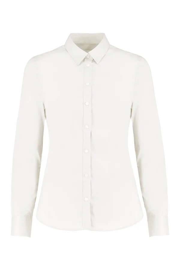 Women´s Tailored Fit Stretch Oxford Shirt Long Sleeve White