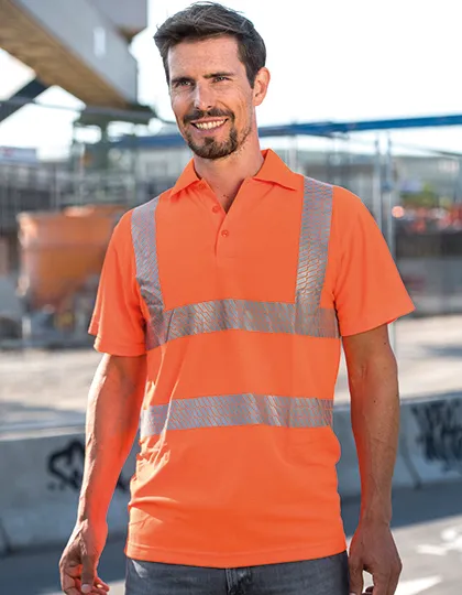 Hi-Vis Broken Reflective Premium Polo Shirt Manchester