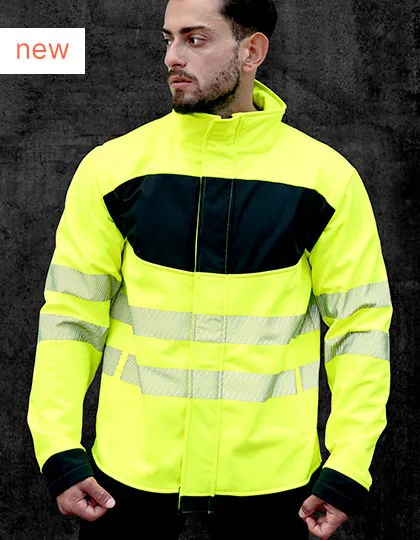 EOS Hi-Vis Workwear Softshell Jacket With Printing Area