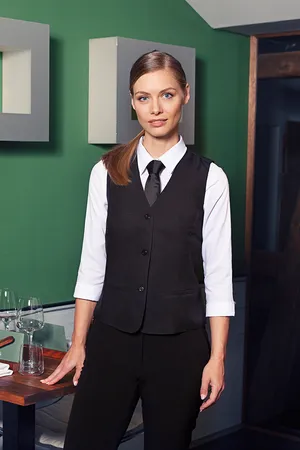 Damenweste Basic Black (ca. Pantone 419C)